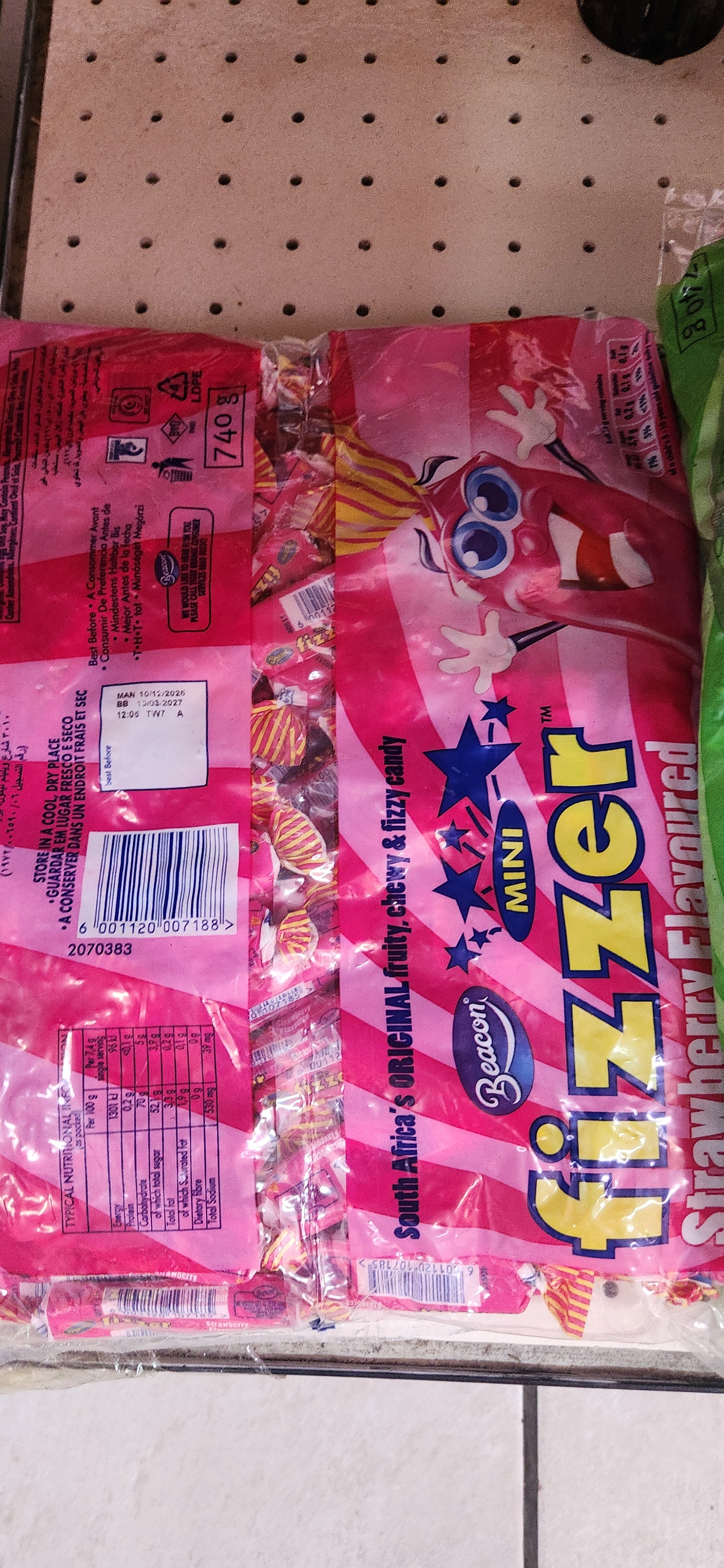 MINI FIZZERS SOUR STAWBERRY 100'S