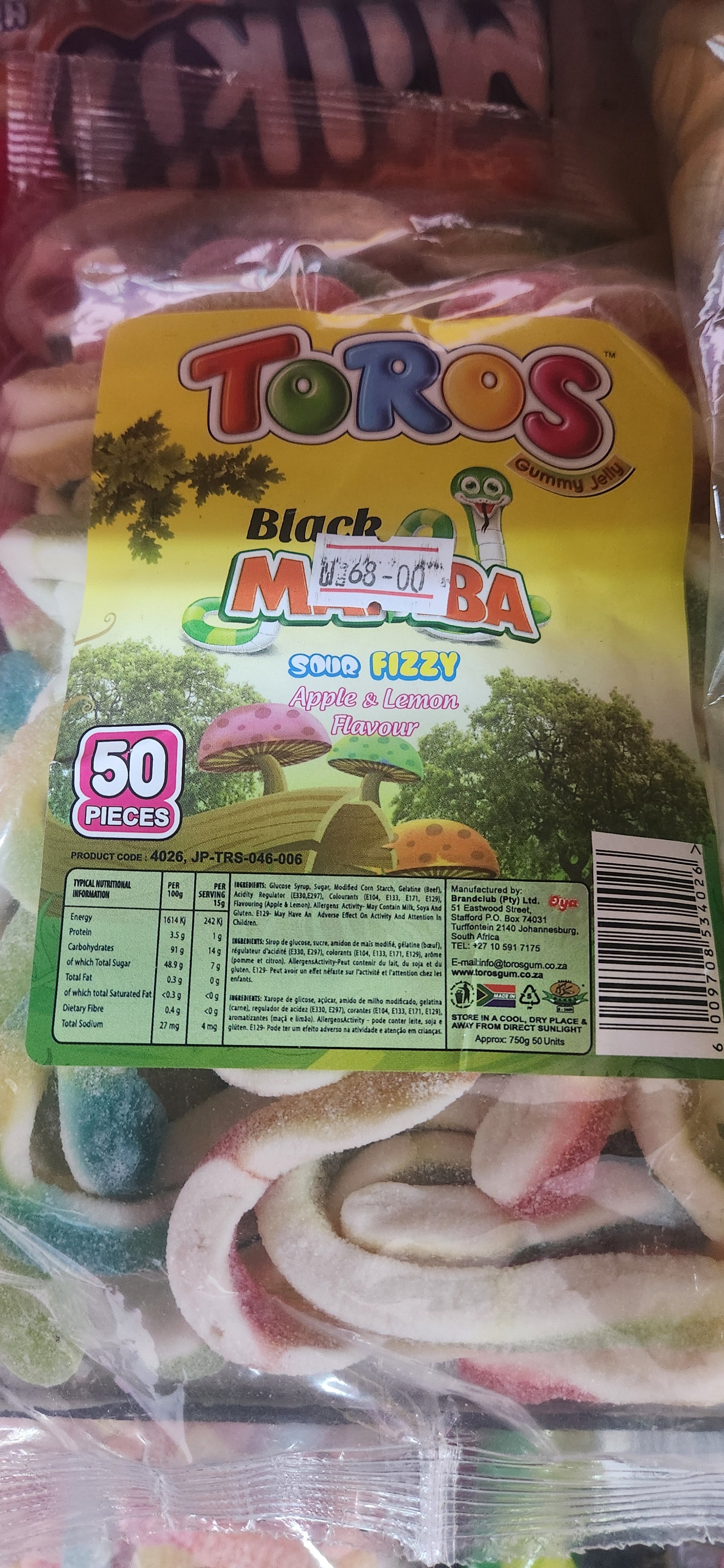 Black Mamba snakes apple and lemon