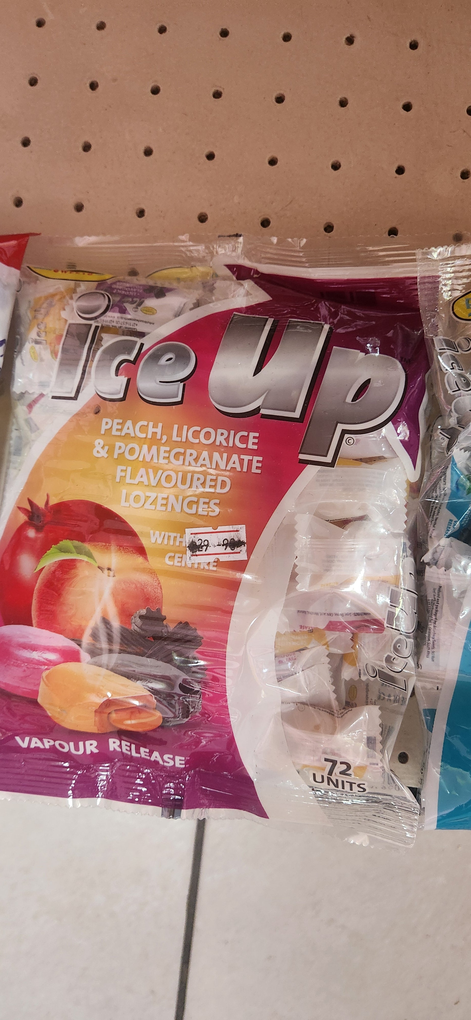 Ice up Peach, Licorice and pomegranate Lozenges