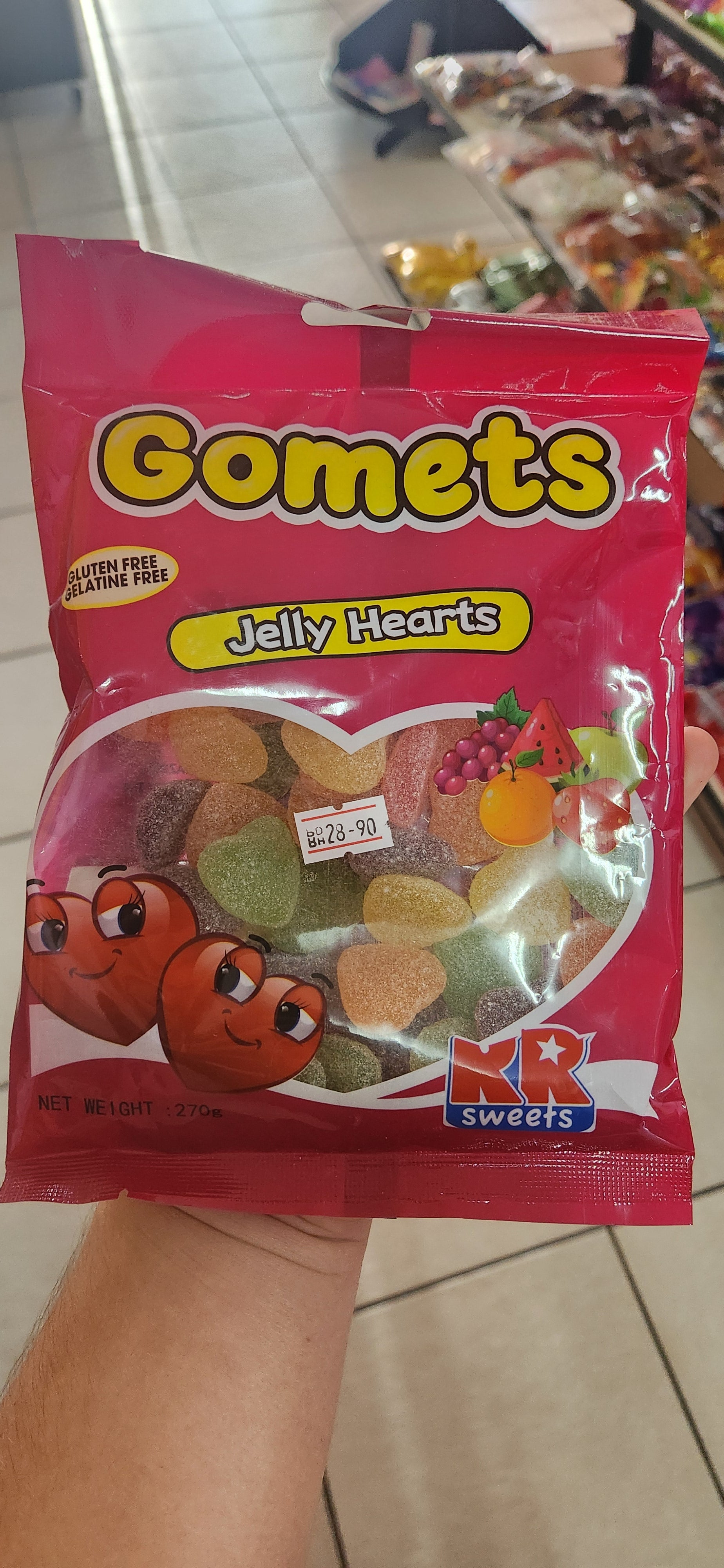 Gomets jelly hearts