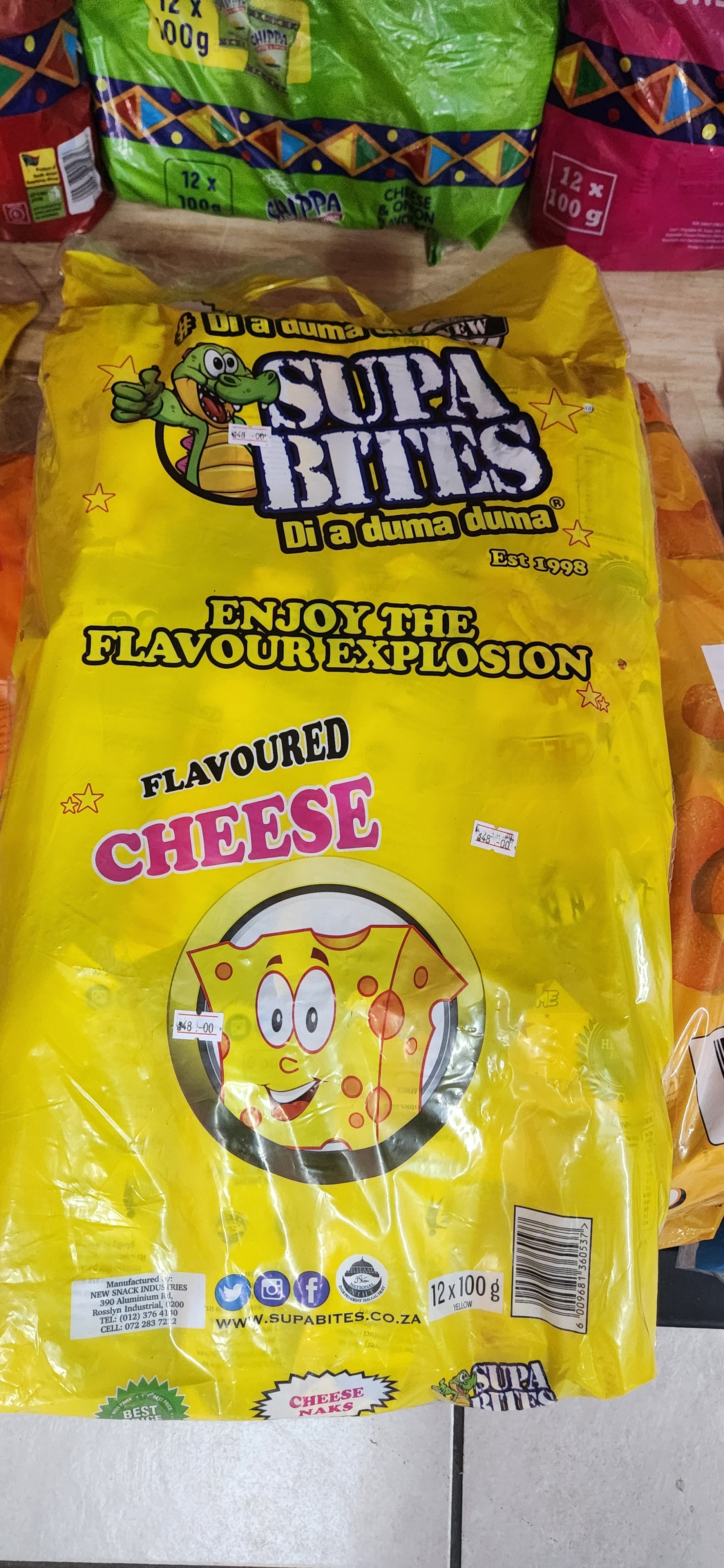 Supa Bites Cheese Bag 12×100g